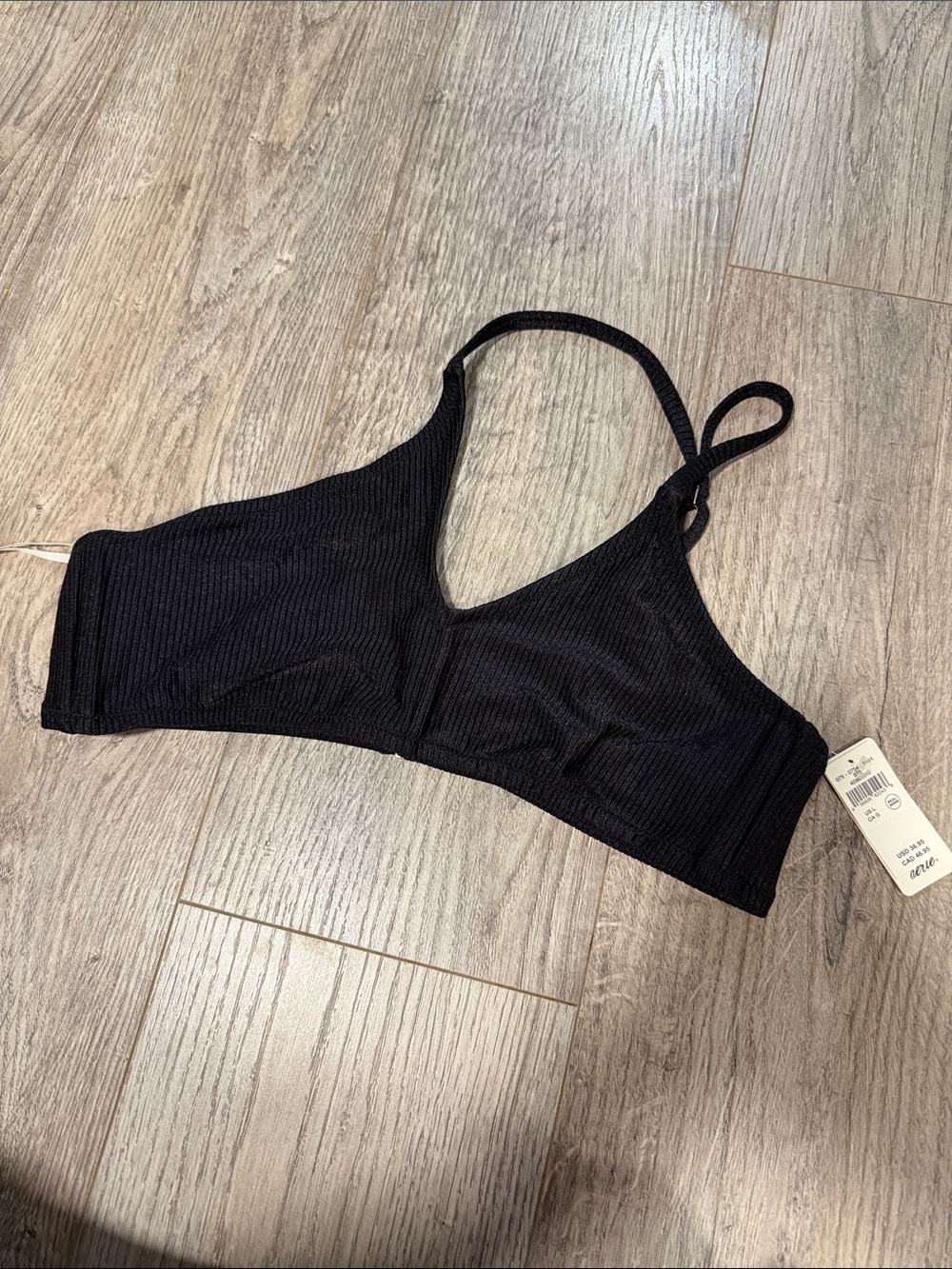 Aerie shine Ribbed one shoulder swim